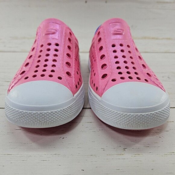 Skechers Foamies Guzman Steps Girls Slip On Rubber Waterproof Shoes Pink Size 13 - Picture 5 of 11
